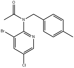 N-(3-Bromo-5-chloropyridin-2-yl)-N-(4-methylbenzyl)acetamide Struktur