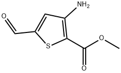 methyl 3-amino-5-formylthiophene-2-carboxylate Struktur