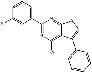 4-Chloro-2-(3-fluorophenyl)-5-phenylthieno[2,3-d]pyrimidine Struktur