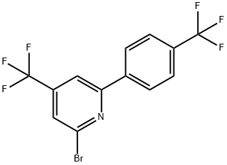 2-Bromo-4-(trifluoromethyl)-6-(4-(trifluoromethyl)phenyl)pyridine Struktur