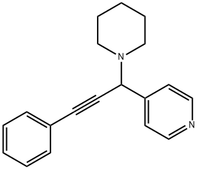 4-(3-Phenyl-1-(piperidin-1-yl)prop-2-yn-1-yl)pyridine Struktur