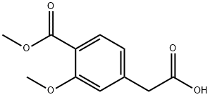 2-(3-methoxy-4-(methoxycarbonyl)phenyl)aceticacid Struktur