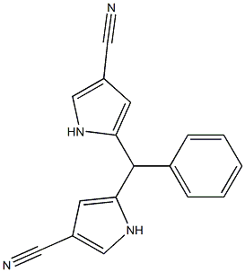 5,5'-(phenylmethylene)bis(1H-pyrrole-3-carbonitrile) Struktur