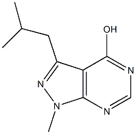 3-isobutyl-1-methyl-1H-pyrazolo[3,4-d]pyrimidin-4-ol Struktur