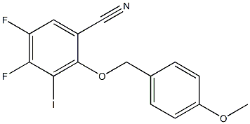 4,5-Difluoro-3-iodo-2-(4-methoxy-benzyloxy)-benzonitrile Struktur