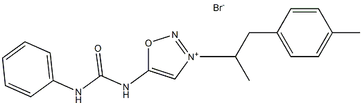 5-(3-phenylureido)-3-(1-p-tolylpropan-2-yl)-1,2,3-oxadiazol-3-ium bromide Struktur