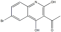 1-(6-Bromo-2,4-dihydroxy-quinolin-3-yl)-ethanone Struktur