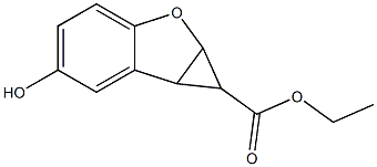 5-hydroxy-1a,6b-dihydro-1H-cyclopropa[b]benzofuran-1-carboxylic acid ethyl ester Struktur