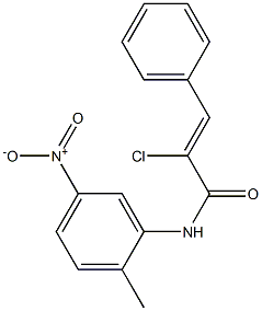 2-chloro-N-(2-methyl-5-nitrophenyl)-3-phenylacrylamide Struktur