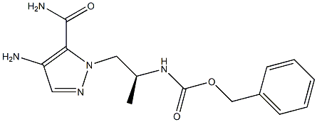 (S)-benzyl 1-(4-amino-5-carbamoyl-1H-pyrazol-1-yl)propan-2-ylcarbamate Struktur