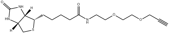 5-((3aS,4S,6aR)-2-Oxohexahydro-1H-thieno[3,4-d]imidazol-4-yl)-N-(2-(2-(prop-2-yn-1-yloxy)ethoxy)ethyl)pentanamide Struktur