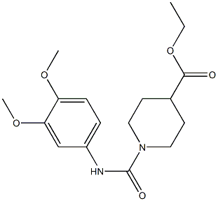 ethyl 1-((3,4-dimethoxyphenyl)carbamoyl)piperidine-4-carboxylate Struktur