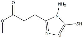 methyl 3-(4-amino-5-mercapto-4H-1,2,4-triazol-3-yl)propanoate Struktur