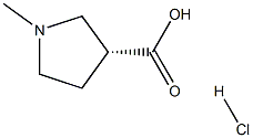 (3R)-1-methylpyrrolidine-3-carboxylic acid hydrochloride Struktur