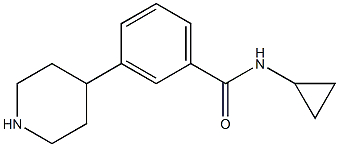 N-Cyclopropyl-3-piperidin-4-yl-benzamide Struktur