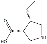 cis-4-ethylpyrrolidine-3-carboxylic acid Struktur