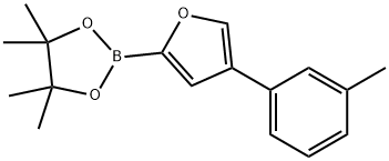 4-(3-Tolyl)furan-2-boronic acid pinacol ester Struktur