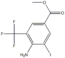 4-Amino-3-iodo-5-trifluoromethyl-benzoic acid methyl ester Struktur