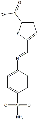 4-{[(5-nitro-2-thienyl)methylene]amino}benzenesulfonamide Struktur