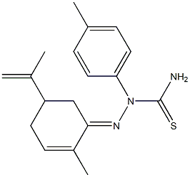 5-isopropenyl-2-methyl-2-cyclohexen-1-one N-(4-methylphenyl)thiosemicarbazone Struktur