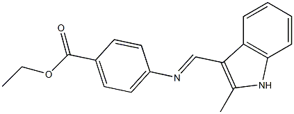 ethyl 4-{[(2-methyl-1H-indol-3-yl)methylene]amino}benzoate Struktur