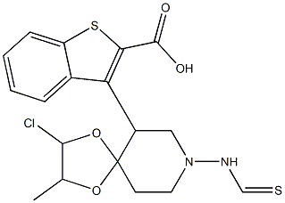 methyl 3-chloro-6-(1,4-dioxa-8-azaspiro[4.5]decane-8-carbothioamido)benzo[b]thiophene-2-carboxylate