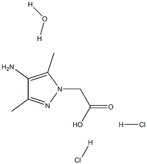 (4-Amino-3,5-dimethyl-1H-pyrazol-1-yl)acetic acid dihydrochloride hydrate Struktur