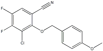 3-Chloro-4,5-difluoro-2-(4-methoxy-benzyloxy)-benzonitrile Struktur