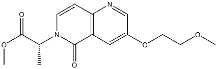 (R)-methyl 2-(3-(2-methoxyethoxy)-5-oxo-1,6-naphthyridin-6(5H)-yl)propanoate Struktur