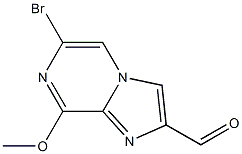 6-Bromo-8-methoxy-imidazo[1,2-a]pyrazine-2-carbaldehyde Struktur