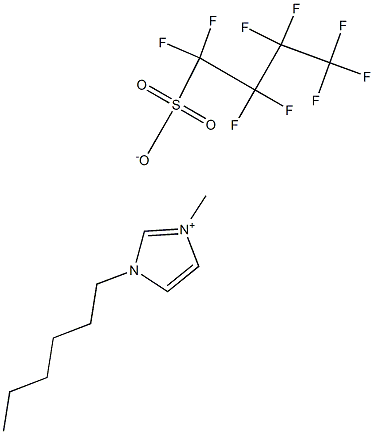 1-hexyl-3-methylimidazolium perfluorobutanesulfonate Struktur