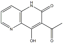 3-acetyl-4-hydroxy-1,5-naphthyridin-2(1H)-one Struktur