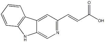 (2E)-3-{9H-pyrido[3,4-b]indol-3-yl}prop-2-enoic acid Struktur