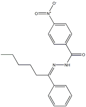 4-nitro-N'-(1-phenylhexylidene)benzohydrazide Struktur