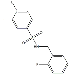 3,4-Difluoro-N-(2-fluorobenzyl)benzenesulfonamide, 97% Struktur