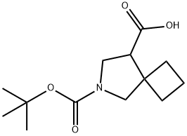 6-(TERT-BUTOXYCARBONYL)-6-AZASPIRO[3.4]OCTANE-8-CARBOXYLIC ACID Struktur