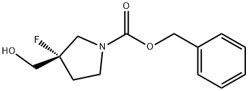 BENZYL (S)-3-FLUORO-3-(HYDROXYMETHYL)PYRROLIDINE-1-CARBOXYLATE Struktur