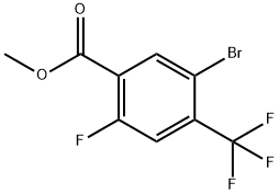 METHYL 5-BROMO-2-FLUORO-4-(TRIFLUOROMETHYL)BENZOATE Struktur