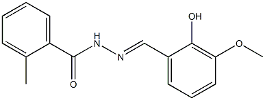 N'-(2-hydroxy-3-methoxybenzylidene)-2-methylbenzohydrazide Struktur