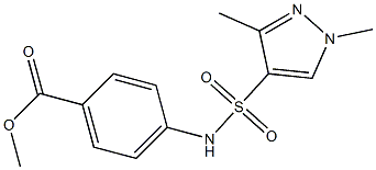 methyl 4-(1,3-dimethyl-1H-pyrazole-4-sulfonamido)benzoate Struktur