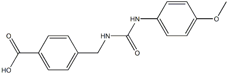 4-((3-(4-methoxyphenyl)ureido)methyl)benzoic acid Struktur