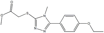 methyl 2-((5-(4-ethoxyphenyl)-4-methyl-4H-1,2,4-triazol-3-yl)thio)acetate Struktur