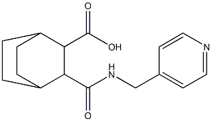 3-((pyridin-4-ylmethyl)carbamoyl)bicyclo[2.2.2]octane-2-carboxylic acid Struktur