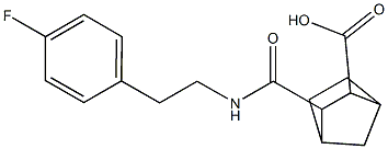 3-((4-fluorophenethyl)carbamoyl)bicyclo[2.2.1]heptane-2-carboxylic acid Struktur