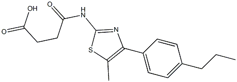 4-((5-methyl-4-(4-propylphenyl)thiazol-2-yl)amino)-4-oxobutanoic acid Struktur