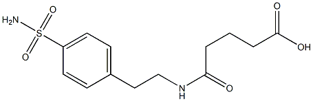 5-oxo-5-((4-sulfamoylphenethyl)amino)pentanoic acid Struktur