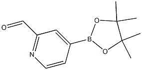 4-(4,4,5,5-tetramethyl-1,3,2-dioxaborolan-2-yl)picolinaldehyde Struktur