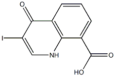 3-Iodo-4-oxo-1,4-dihydro-quinoline-8-carboxylic acid Struktur