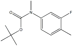 (3-Fluoro-4-methyl-phenyl)-methyl-carbamic acid tert-butyl ester Struktur