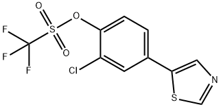 2-chloro-4-(thiazol-5-yl)phenyl trifluoromethanesulfonate Struktur